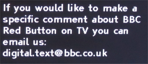 BBC Red Button Complaints